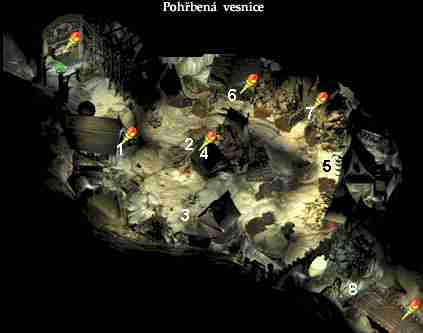 Mapa: Pohřbená vesnice